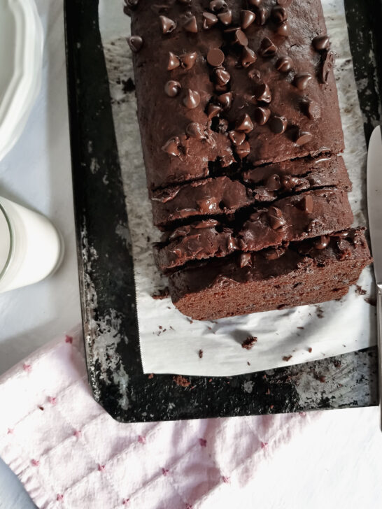 Vegan Triple Chocolate Banana Bread