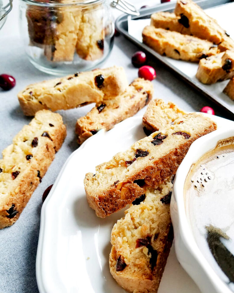 Vegan Cranberry Almond Biscotti