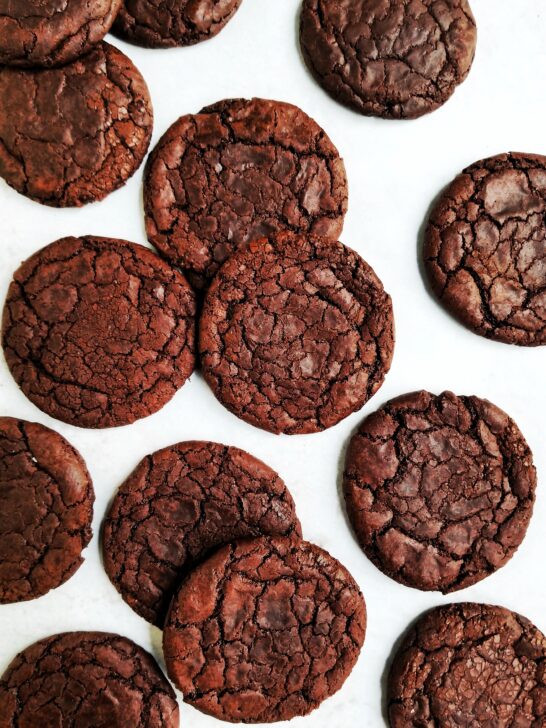 Vegan Truffle Brownie Crackle Cookies