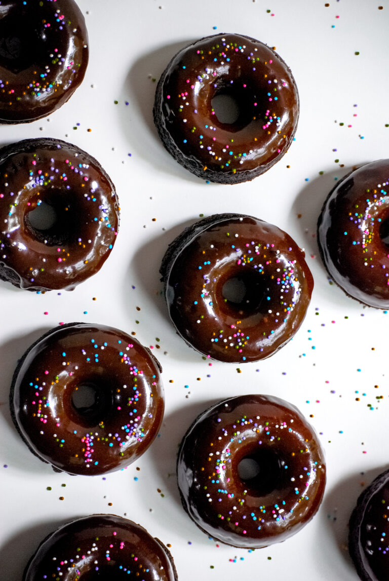Triple Chocolate Baked Donuts