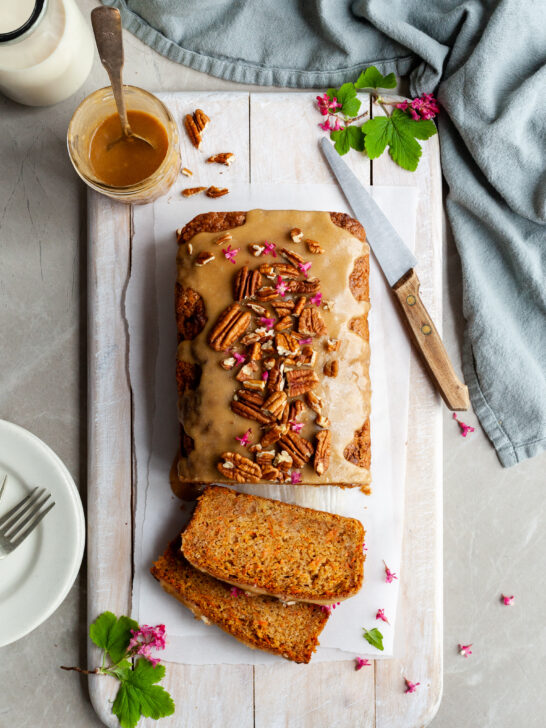 Carrot Spice Loaf with Maple Glaze