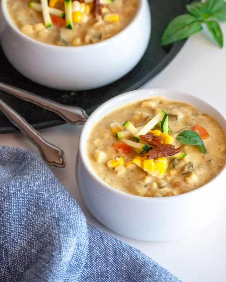 Vegan Corn and Zucchini Chowder