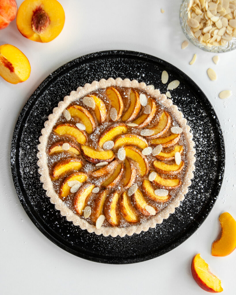 Vegan Peaches and Almond Cream Tart