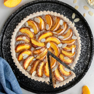 Vegan Peaches and Almond Cream Tart
