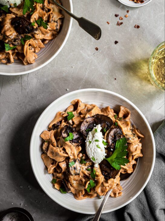 Vegan Mushroom Stroganoff