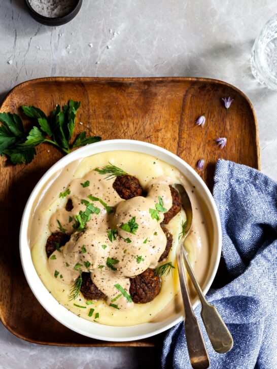 Vegan Swedish Meatballs & Gravy