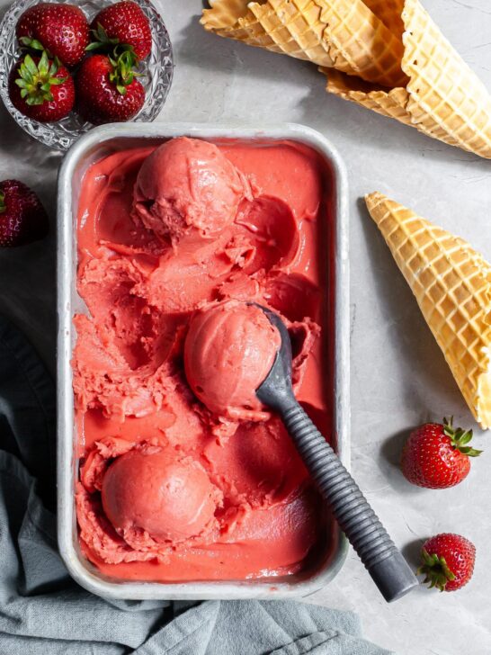 Strawberry Rhubarb Sorbet