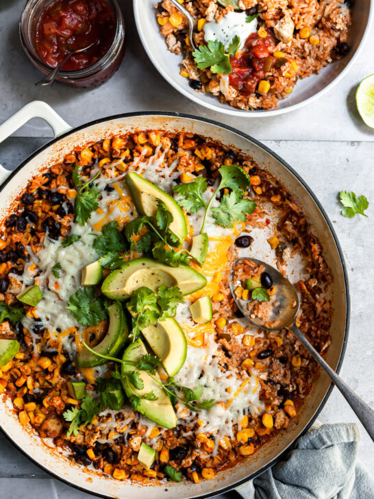 Easy Vegan Mexican Rice Casserole – Oven Bake or Instant Pot