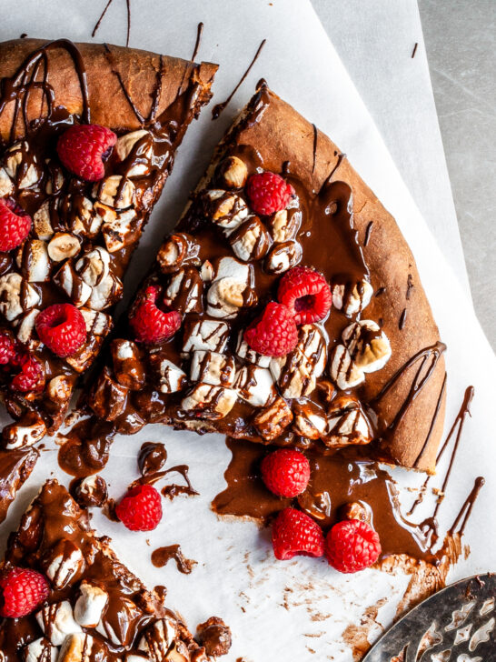 Vegan Rocky Road Dessert Pizza
