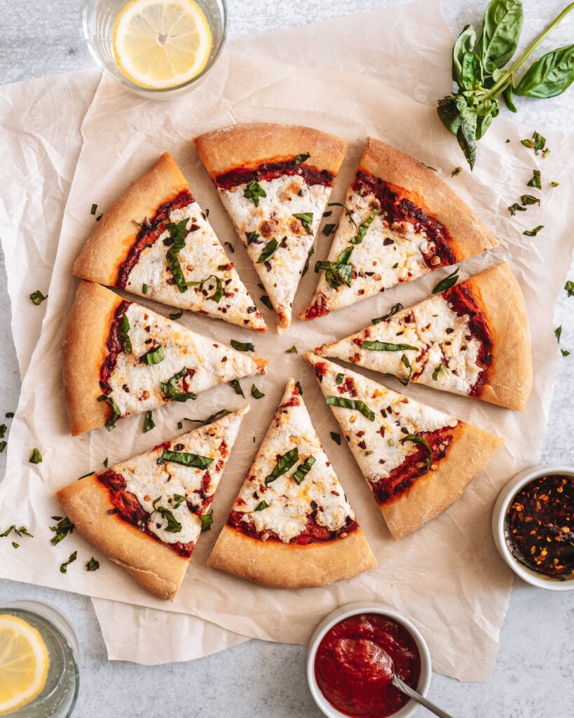 vegan margherita pizza