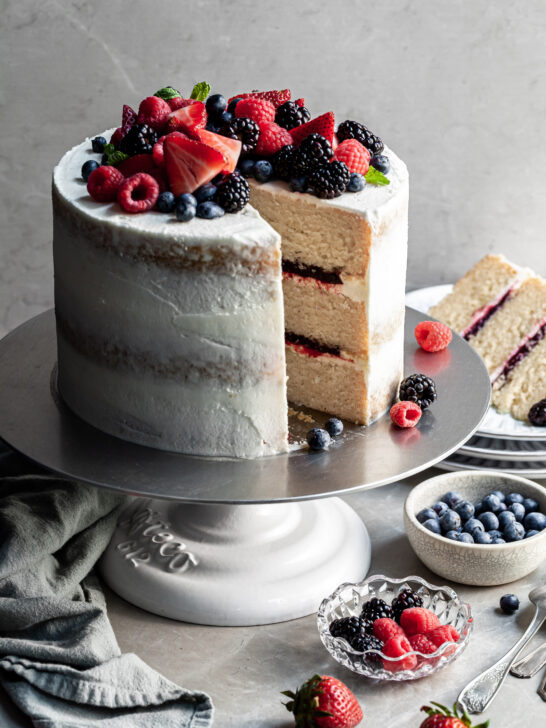 Vegan Berry Vanilla Layer Cake